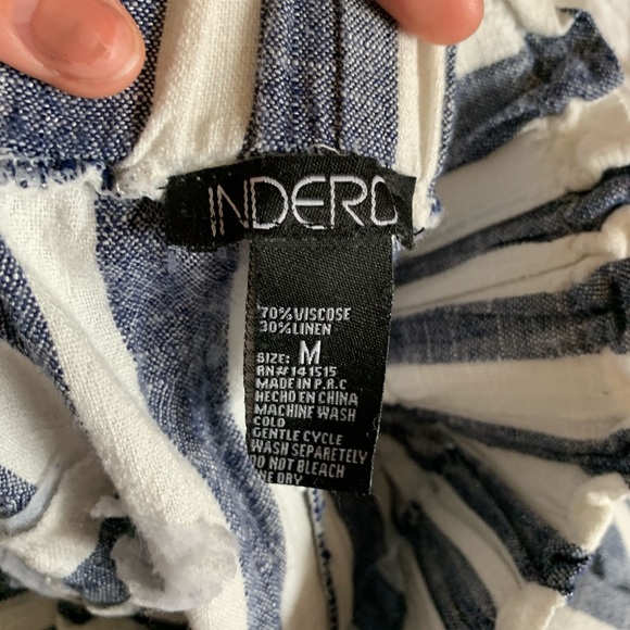 Blue and white striped dress pants - Picture 3 of 3